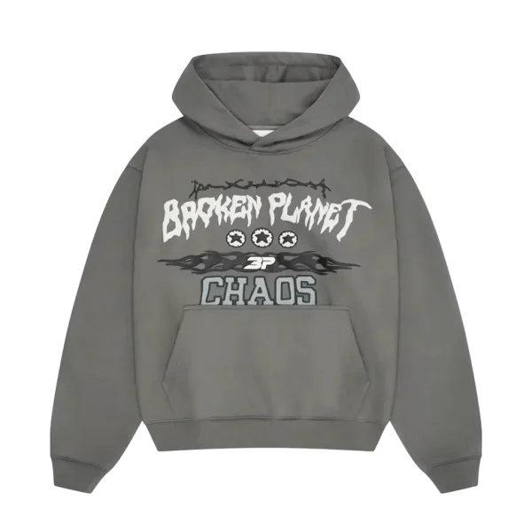 grey broken planet hoodie